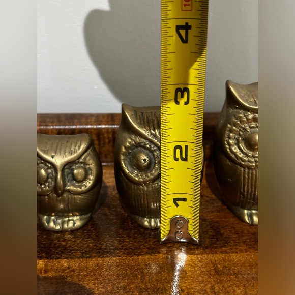 Set of 3 Brass Owls - Picture 7 of 12